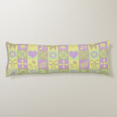 Coussins Longs Motif Patchwork de Pastels (Dos)
