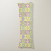 Coussins Longs Motif Patchwork de Pastels (Devant (Vertical))