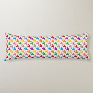Coussins Longs Motif pied-de-poule coloré blanc