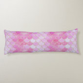 Coussins Longs Motif Pink Pastel & Gold Shimmer Mermaid (Dos)
