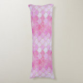 Coussins Longs Motif Pink Pastel & Gold Shimmer Mermaid (Devant (Vertical))