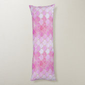 Coussins Longs Motif Pink Pastel & Gold Shimmer Mermaid (Dos (Vertical))