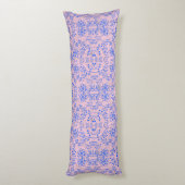 Coussins Longs motif plante A08.b boho. rose BG (Dos (Vertical))