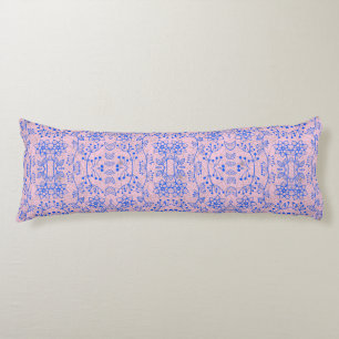 Coussins Longs motif plante A08.b boho. rose BG