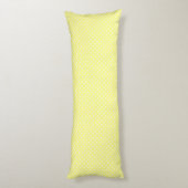 Coussins Longs Motif points blancs sur fond jaune clair (Dos (Vertical))