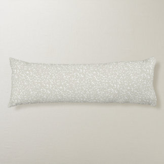 Coussins Longs Motif Points Fantaisie - Blanc sur Beige