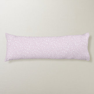 Coussins Longs Motif Points Fantaisie - Blanc sur Rose Poudré