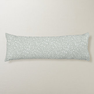 Coussins Longs Motif Points Fantaisie - Blanc sur Vert Gris