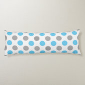 Coussins Longs Motif pois bleu et gris (Dos)