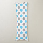 Coussins Longs Motif pois bleu et gris (Devant (Vertical))