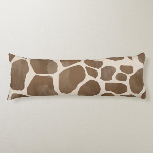 Coussins Longs Motif Poster de animal de Giraffe d'aquarelle (Devant)