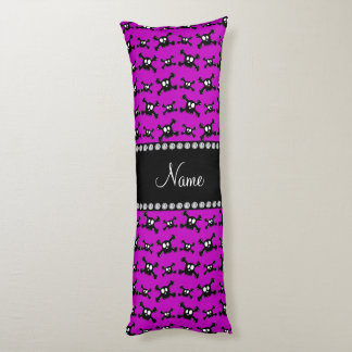 Coussins Longs Motif pourpre lumineux nommé personnalisé de