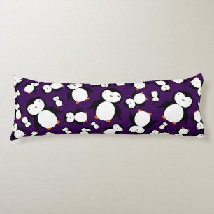 Coussins Longs Motif pourpre mignon de pingouin
