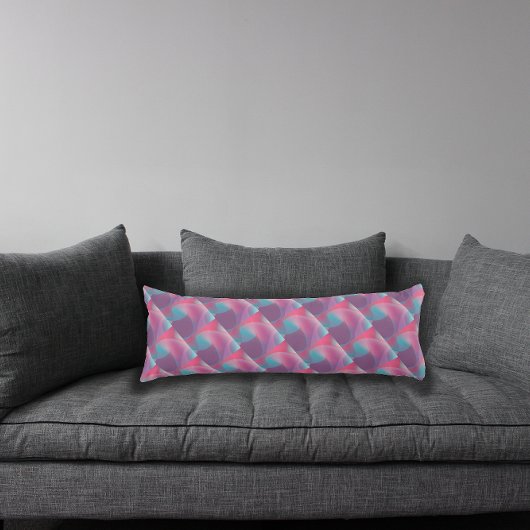 Coussins Longs Motif psychédélique lavande turquoise