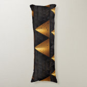 Coussins Longs Motif Pyramide d'or (Devant (Vertical))