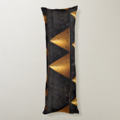 Coussins Longs Motif Pyramide d'or (Dos (Vertical))