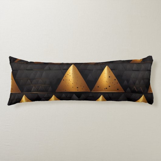 Coussins Longs Motif Pyramide d'or (Devant)