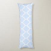 Coussins Longs Motif Quatrefoil moderne Bleu et Blanc (Dos (Vertical))