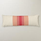 Coussins Longs Motif rayé à crème rouge moderne (Dos)