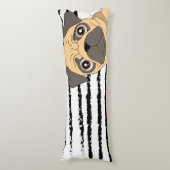 Coussins Longs motif rayé carlin (Devant (Vertical))