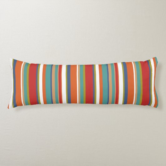 Coussins Longs Motif rayé multicolore (Devant)