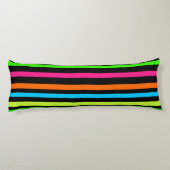 Coussins Longs Motif Rayures Néon (Dos)