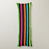 Coussins Longs Motif Rayures Néon (Dos (Vertical))
