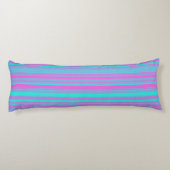 Coussins Longs Motif Rayures Rose Violet Bleu (Dos)