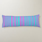 Coussins Longs Motif Rayures Rose Violet Bleu (Dos)