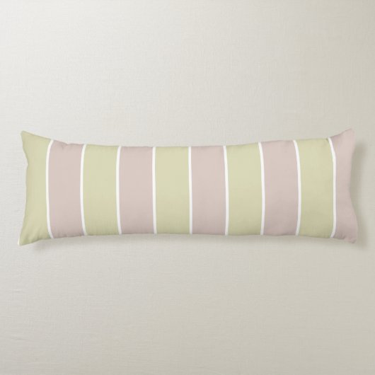 Coussins Longs Motif rayures vert rose pastel moderne (Devant)