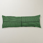 Coussins Longs Motif rayures vertes noires (Dos)