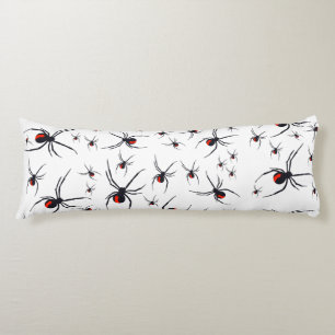 Coussins Longs Motif Red & Black Spider