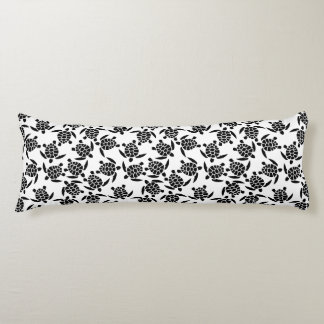 Coussins Longs Motif Répétitif Noir et Blanc | Motif Tortue de Me