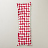 Coussins Longs Motif répétitif Red Houndstooth (Dos (Vertical))