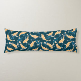 Coussins Longs Motif Répétitif Vert Et Jaune | Motif De Poissons