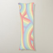 Coussins Longs Motif Retro Pastel Rainbow Stripes (Devant (Vertical))