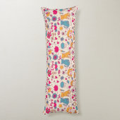 Coussins Longs Motif romantique coloré (Dos (Vertical))