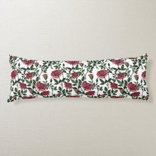 Coussins Longs motif rose