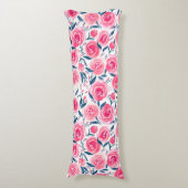 Coussins Longs Motif Rose d'aquarelle rose (Devant (Vertical))