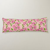 Coussins Longs Motif rose d'aquarelle rose (Dos)