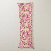 Coussins Longs Motif rose d'aquarelle rose (Devant (Vertical))