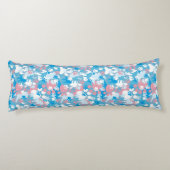 Coussins Longs Motif rose et bleu de chien de camouflage (Dos)