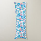 Coussins Longs Motif rose et bleu de chien de camouflage (Devant (Vertical))