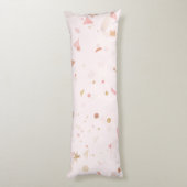 Coussins Longs Motif rose et or festif (Dos (Vertical))
