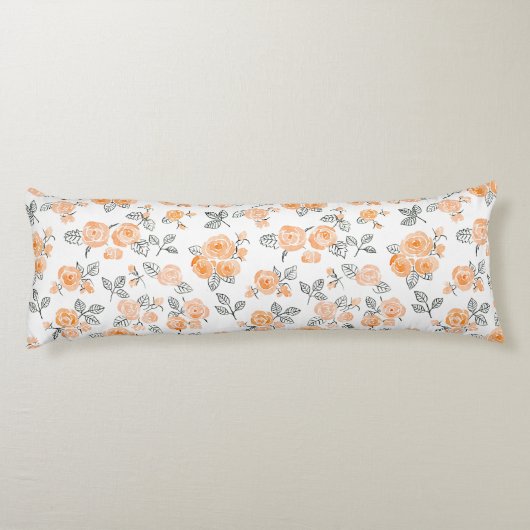 Coussins Longs Motif rose Peach (Dos)