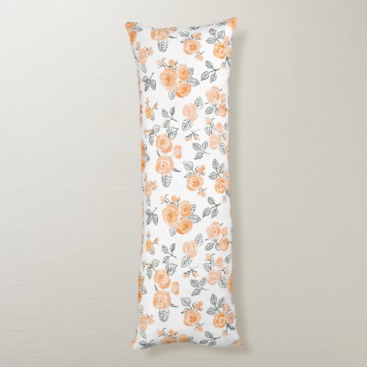 Coussins Longs Motif rose Peach (Dos (Vertical))