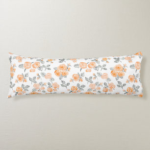 Coussins Longs Motif rose Peach