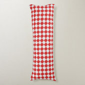Coussins Longs Motif rouge et par blanc tissé Checkered diagonal (Devant (Vertical))