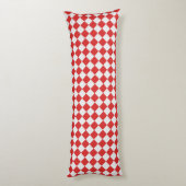 Coussins Longs Motif rouge et par blanc tissé Checkered diagonal (Dos (Vertical))