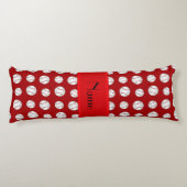 Coussins Longs Motif rouge nommé personnalisé de base-ball (Dos)